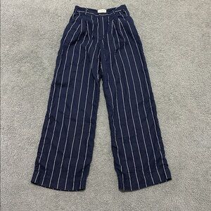 NICHOLAS Pinstripe Pleated Linen Pants Trousers women’s 4 US